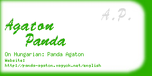 agaton panda business card